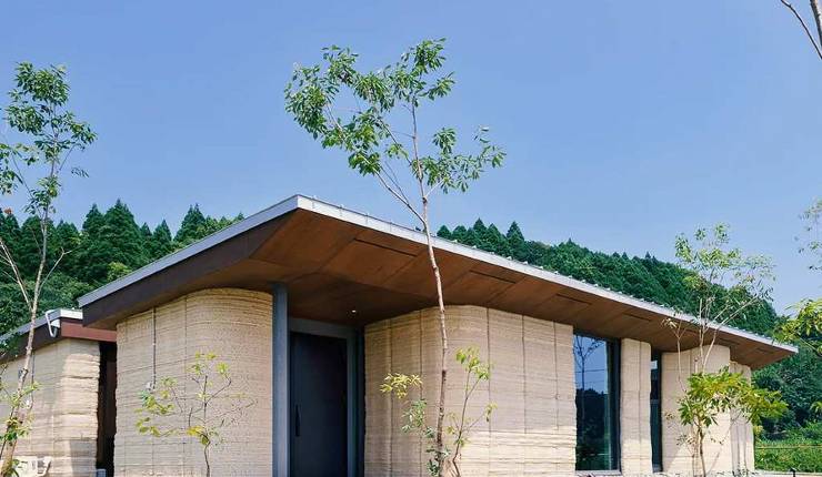 Empresa japonesa imprime casa 3D con tierra en lugar de cemento, capaz de volver al suelo al final de su vida útil
